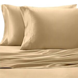 Valeron Estate 100% Mulberry Silk Ultimate Luxury Sheet Set Champagne